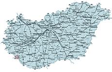 Gyékényes elhelyezkedése Magyarországon